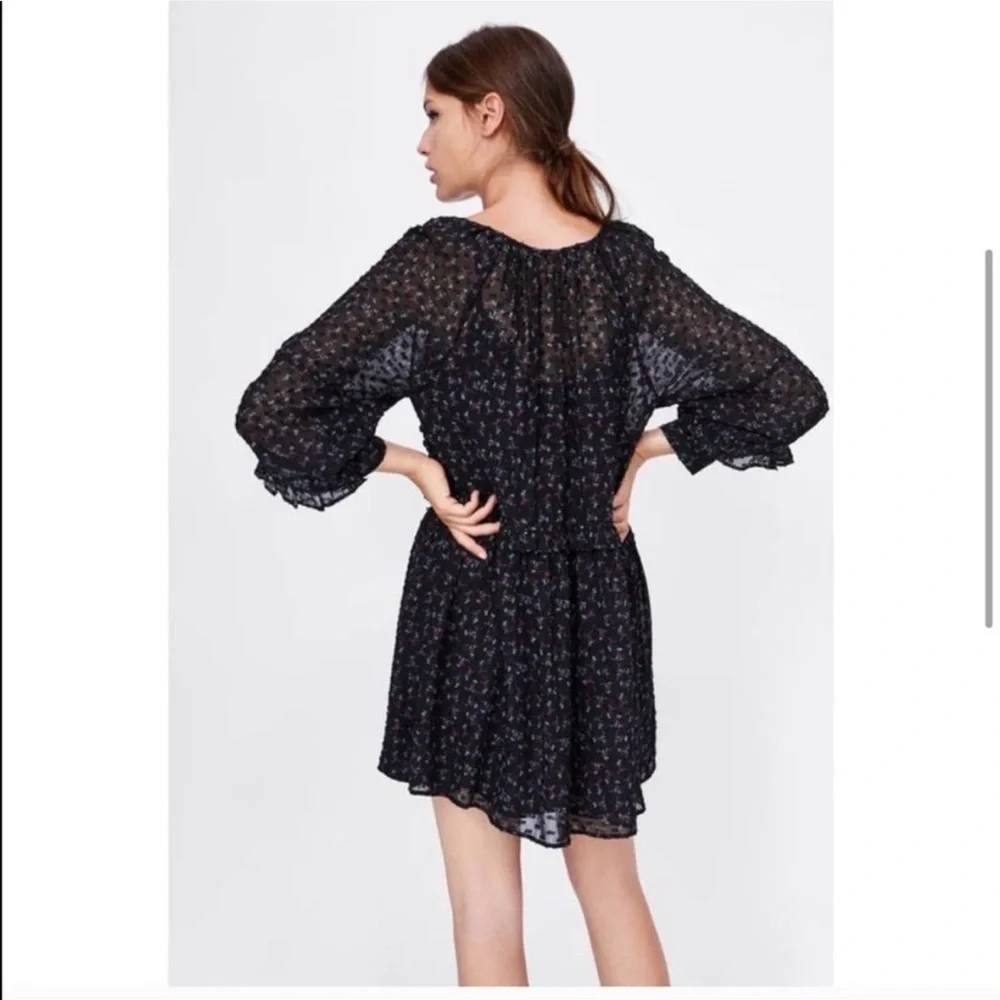 ZARA Ruffle Dress - Picture 4 of 6